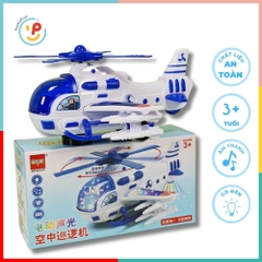 Máy bay trực thăng đồ chơi có đèn và âm thanh dùng pin 833-57 PeeKaPaw Toys
