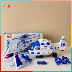 Máy bay trực thăng đồ chơi có đèn và âm thanh dùng pin 833-57 PeeKaPaw Toys