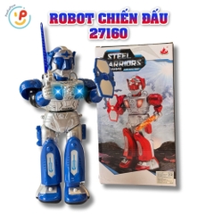 Đồ chơi mô hình Robot chiến đấu di chuyển có âm thanh thân xoay 360 độ 27160 Peekapaw Toys