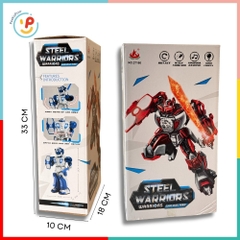 Đồ chơi mô hình Robot chiến đấu di chuyển có âm thanh thân xoay 360 độ 27160 Peekapaw Toys
