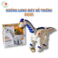 Khủng long máy đẻ trứng có đèn âm thanh di chuyển tự động mô phỏng tiếng gầm 22121 PeeKaPaw Toys