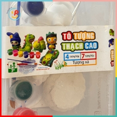 Hộp tô tượng thạch cao cho bé có sẵn tượng cọ vẽ màu vẽ PeeKaPaw Toys