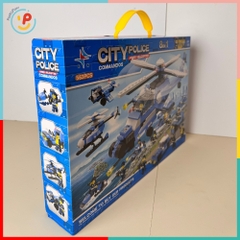 Đồ chơi xếp hình lắp ráp City Police Station 563 mảnh 8in1 LX A326 PeeKaPaw Toys