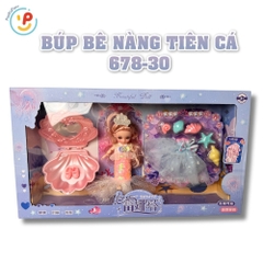 Búp bê nàng tiên cá kèm váy và phụ kiện hóa trang biển cả 678-30 PeeKaPaw Toys