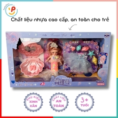 Búp bê nàng tiên cá kèm váy và phụ kiện hóa trang biển cả 678-30 PeeKaPaw Toys