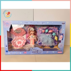 Búp bê nàng tiên cá kèm váy và phụ kiện hóa trang biển cả 678-30 PeeKaPaw Toys