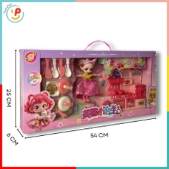 Búp bê nhà bếp kèm phụ kiện nấu ăn cho bé gái 325-283 PeeKaPaw Toys