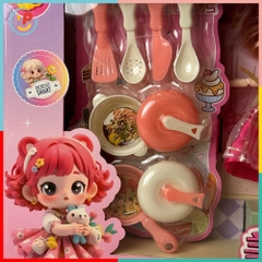 Búp bê nhà bếp kèm phụ kiện nấu ăn cho bé gái 325-283 PeeKaPaw Toys