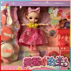 Búp bê nhà bếp kèm phụ kiện nấu ăn cho bé gái 325-283 PeeKaPaw Toys