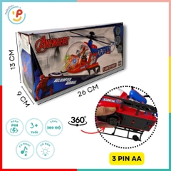 Máy bay trực thăng Captain America có đèn nhạc cánh quạt xoay mã 286-15 PeeKaPaw Toys