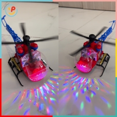 Máy bay trực thăng Captain America có đèn nhạc cánh quạt xoay mã 286-15 PeeKaPaw Toys