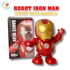 Đồ chơi Robot Iron Man Biết Nhảy Múa Có Đèn Nhạc 99666-3 Peekapaw Toys