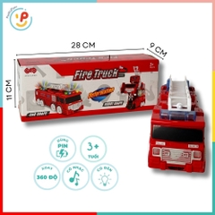 Đồ chơi Xe cứu hỏa biến hình robot có đèn và âm thanh sống động 222-19 PeeKaPaw Toys
