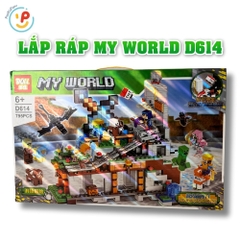 Đồ Chơi Lắp Ráp Xếp Hình My World D614 795 Mảnh Mô Phỏng Minecraft Peekapaw Toys