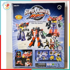 Robot lắp ráp Super Rangers RPM 6688 gồm xe biến hình thành robot siêu nhân PeeKaPaw Toys