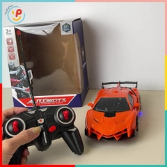 Xe đua điều khiển biến hình robot màu cam có đèn âm thanh 5A-791 PeeKaPaw Toys