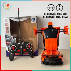 Xe đua điều khiển biến hình robot màu cam có đèn âm thanh 5A-791 PeeKaPaw Toys