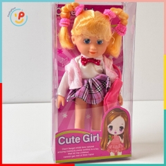 Búp bê thời trang 9909 PeeKaPaw Toys – Thiết kế đáng yêu, mặc váy đi học, phụ kiện kèm theo