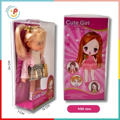 Búp bê thời trang 9909 PeeKaPaw Toys – Thiết kế đáng yêu, mặc váy đi học, phụ kiện kèm theo