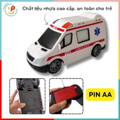 Xe cứu thương điều khiển từ xa mô phỏng chạy bằng tay cầm mã 788 PeeKaPaw Toys