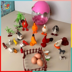 Đồ chơi quả trứng sở thú Animal World gồm nhiều con vật nông trại PeeKaPaw Toys