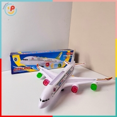 Máy bay đồ chơi có đèn và âm thanh mô phỏng tiếng máy bay cất cánh A380-700 PeeKaPaw Toys
