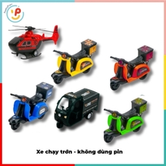 Vỉ 12 Mô Hình Máy Bay Xe Buýt Xe Mô Tô Mini Giao Thông PeeKaPaw Toys