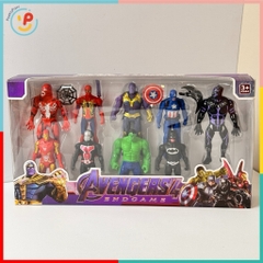 Hộp 9 mô hình siêu anh hùng Avengers Endgame mã 3299-8 PeeKaPaw Toys
