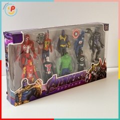 Hộp 9 mô hình siêu anh hùng Avengers Endgame mã 3299-8 PeeKaPaw Toys