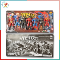 Vỉ 7 mô hình siêu anh hùng phong cách Avengers mã 283-7 PeeKaPaw Toys