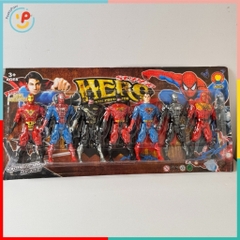 Vỉ 7 mô hình siêu anh hùng phong cách Avengers mã 283-7 PeeKaPaw Toys