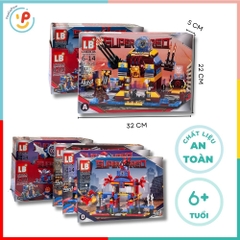 Bộ Lắp Ráp Xếp Hình Thành Phố Siêu Anh Hùng LB6106 4in1 234 Chi Tiết PeeKaPaw Toys