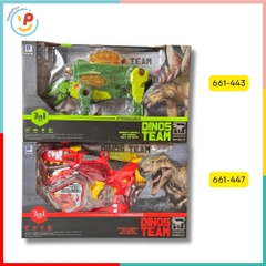 Mô Hình Lắp Ráp Khủng Long Có Đèn Âm Thanh 3in1 DIY Mã 661-447 PeeKaPaw Toys
