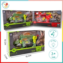 Mô Hình Lắp Ráp Khủng Long Có Đèn Âm Thanh 3in1 DIY Mã 661-447 PeeKaPaw Toys