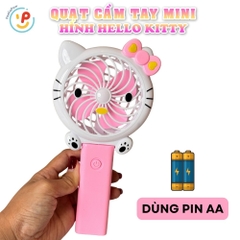 Quạt cầm tay mini chạy pin hình Hello Kitty dễ thương cho bé PeeKaPaw Toys