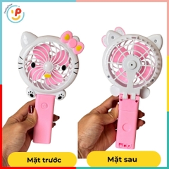 Quạt cầm tay mini chạy pin hình Hello Kitty dễ thương cho bé PeeKaPaw Toys