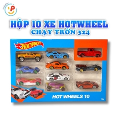 Đồ chơi hộp 10 xe mô hình Hot Wheel chạy trớn mã 324 PeeKaPaw Toys