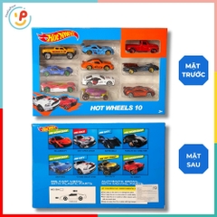 Đồ chơi hộp 10 xe mô hình Hot Wheel chạy trớn mã 324 PeeKaPaw Toys