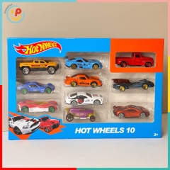 Đồ chơi hộp 10 xe mô hình Hot Wheel chạy trớn mã 324 PeeKaPaw Toys