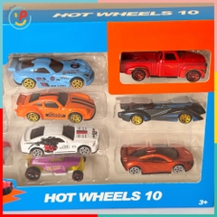 Đồ chơi hộp 10 xe mô hình Hot Wheel chạy trớn mã 324 PeeKaPaw Toys