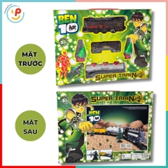 Đồ chơi đường ray xe lửa Ben 10 bộ tàu hỏa chạy pin 2201A PeeKaPaw Toys