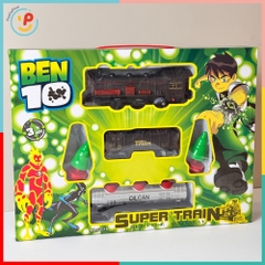 Đồ chơi đường ray xe lửa Ben 10 bộ tàu hỏa chạy pin 2201A PeeKaPaw Toys