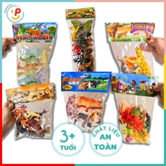 Mô hình thú rừng khủng long nhựa cứng cho bé khám phá thế giới động vật nhiều mẫu PeeKaPaw Toys