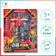 Lắp Ráp Siêu Nhân 5in1 Robot Biến Hình Khủng Long Thú Thành Robot Khổng Lồ Mã 2700 – PeeKaPaw Toys