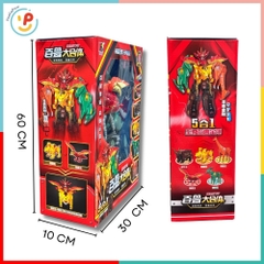 Lắp Ráp Siêu Nhân 5in1 Robot Biến Hình Khủng Long Thú Thành Robot Khổng Lồ Mã 2700 – PeeKaPaw Toys