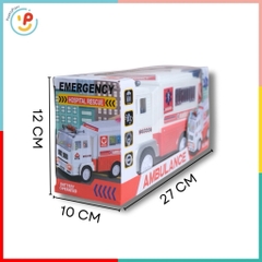 Xe Cứu Thương Đồ Chơi 693 Có Đèn LED Âm Thanh Chạy Pin PeeKaPaw Toy