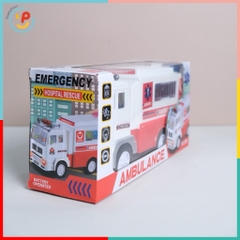 Xe Cứu Thương Đồ Chơi 693 Có Đèn LED Âm Thanh Chạy Pin PeeKaPaw Toy