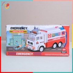 Xe Cứu Thương Đồ Chơi 693 Có Đèn LED Âm Thanh Chạy Pin PeeKaPaw Toy