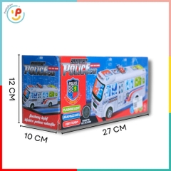 Xe buýt cảnh sát chạy pin có đèn nhạc 170A PeeKaPaw Toys