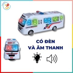 Xe buýt cảnh sát chạy pin có đèn nhạc 170A PeeKaPaw Toys